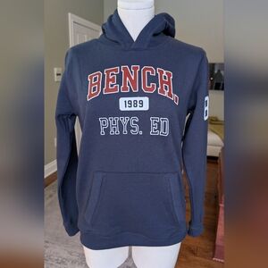 Bench Dark Blue Hoodie with Red White Lettering Size 13-14 Years Old Unisex NWT